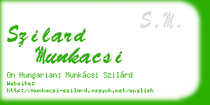szilard munkacsi business card