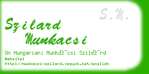 szilard munkacsi business card